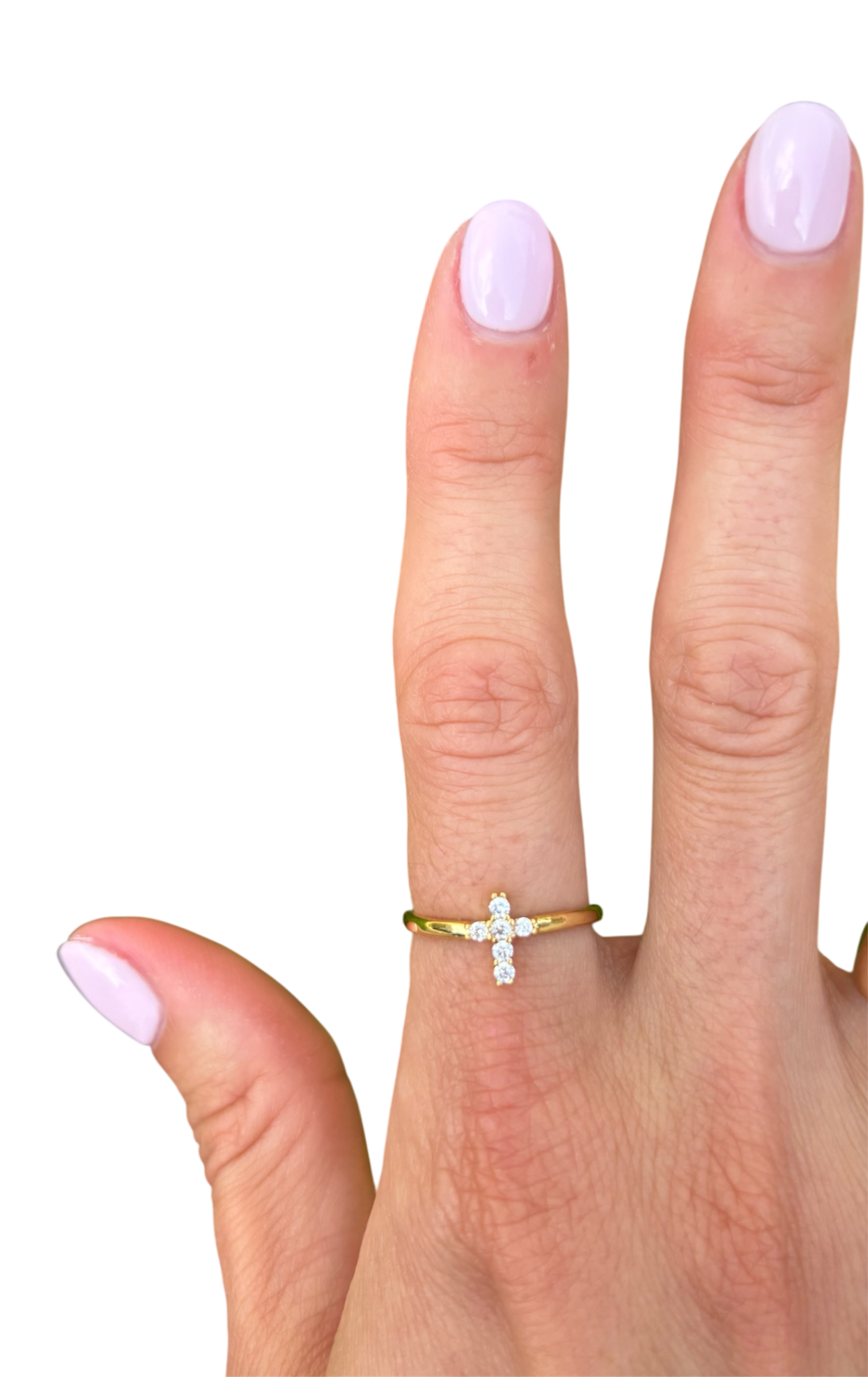 Dainty Cross Ring