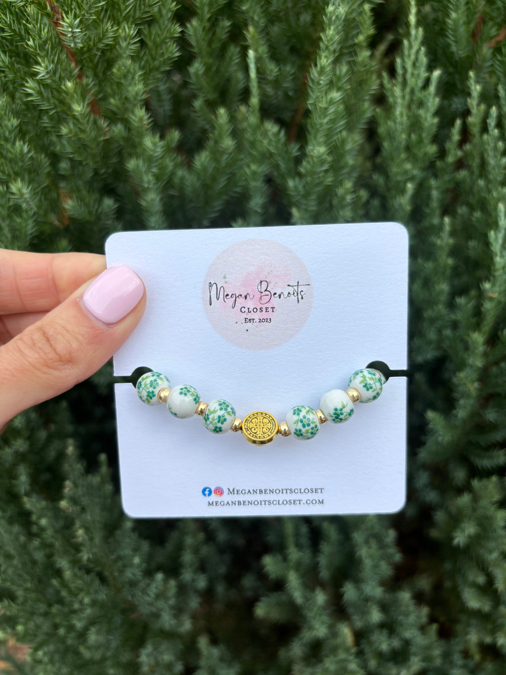Porcelain Mother Mary bracelet ￼