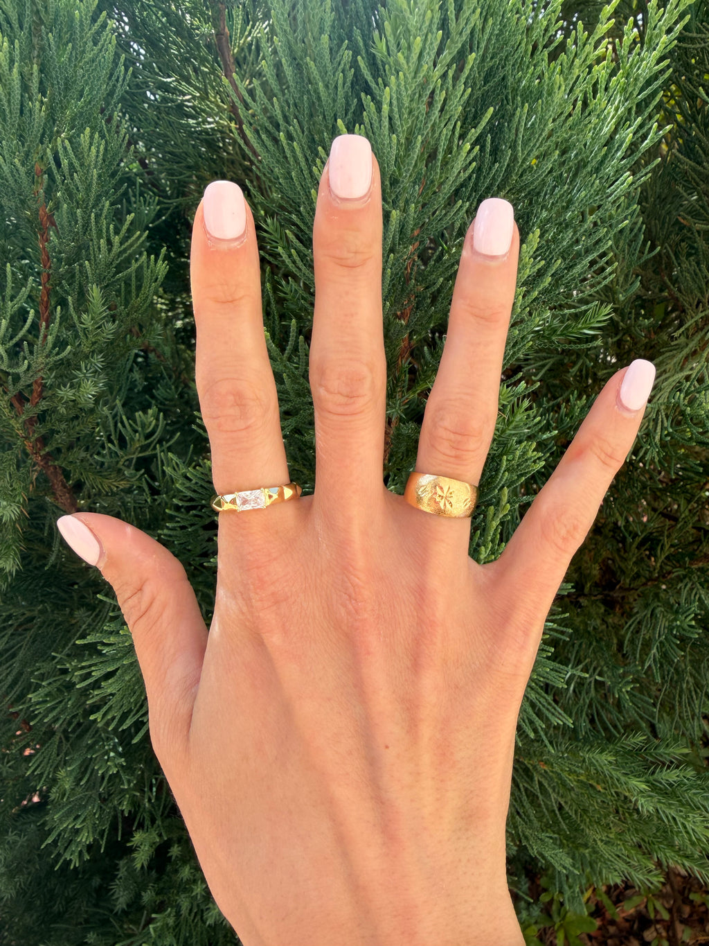 Clear Baguette Multifaceted Ring