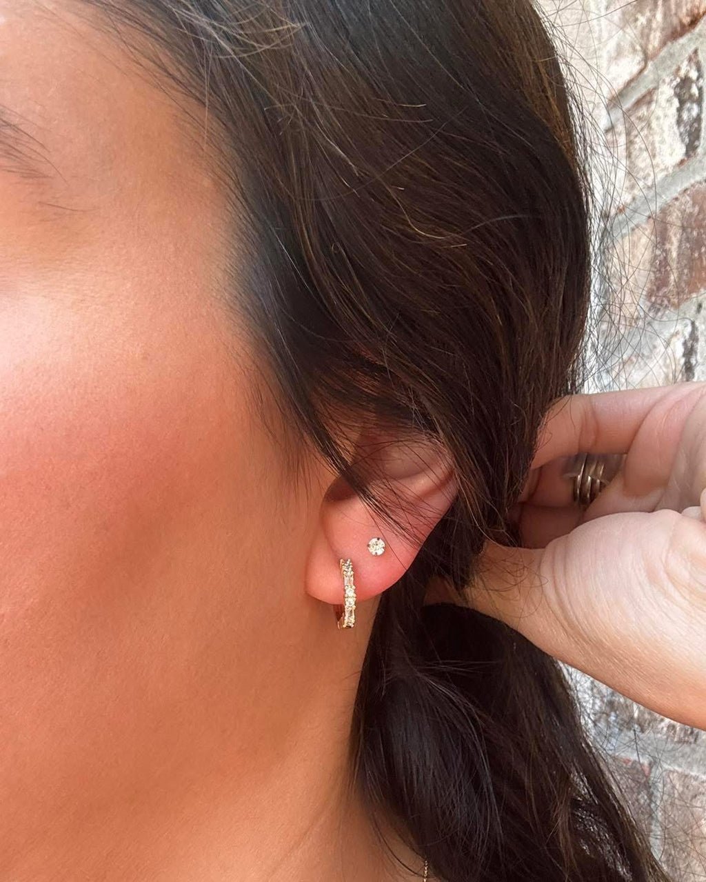 Baguette Huggie Earrings