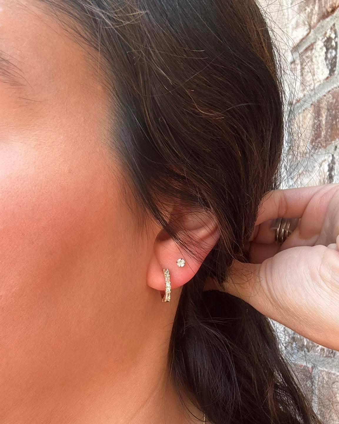 Baguette Huggie Earrings