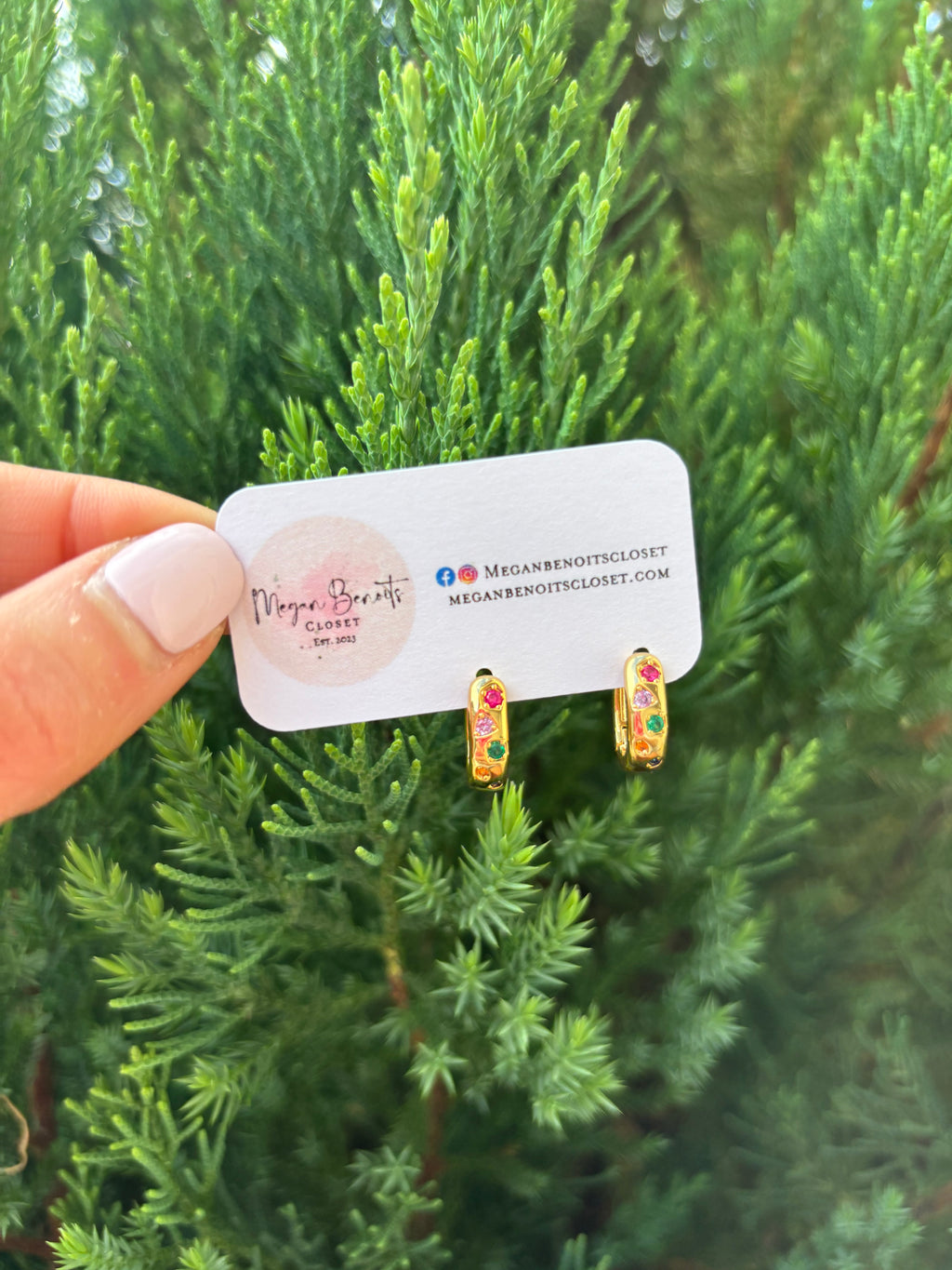 Colorful Thick Huggie Earrings￼