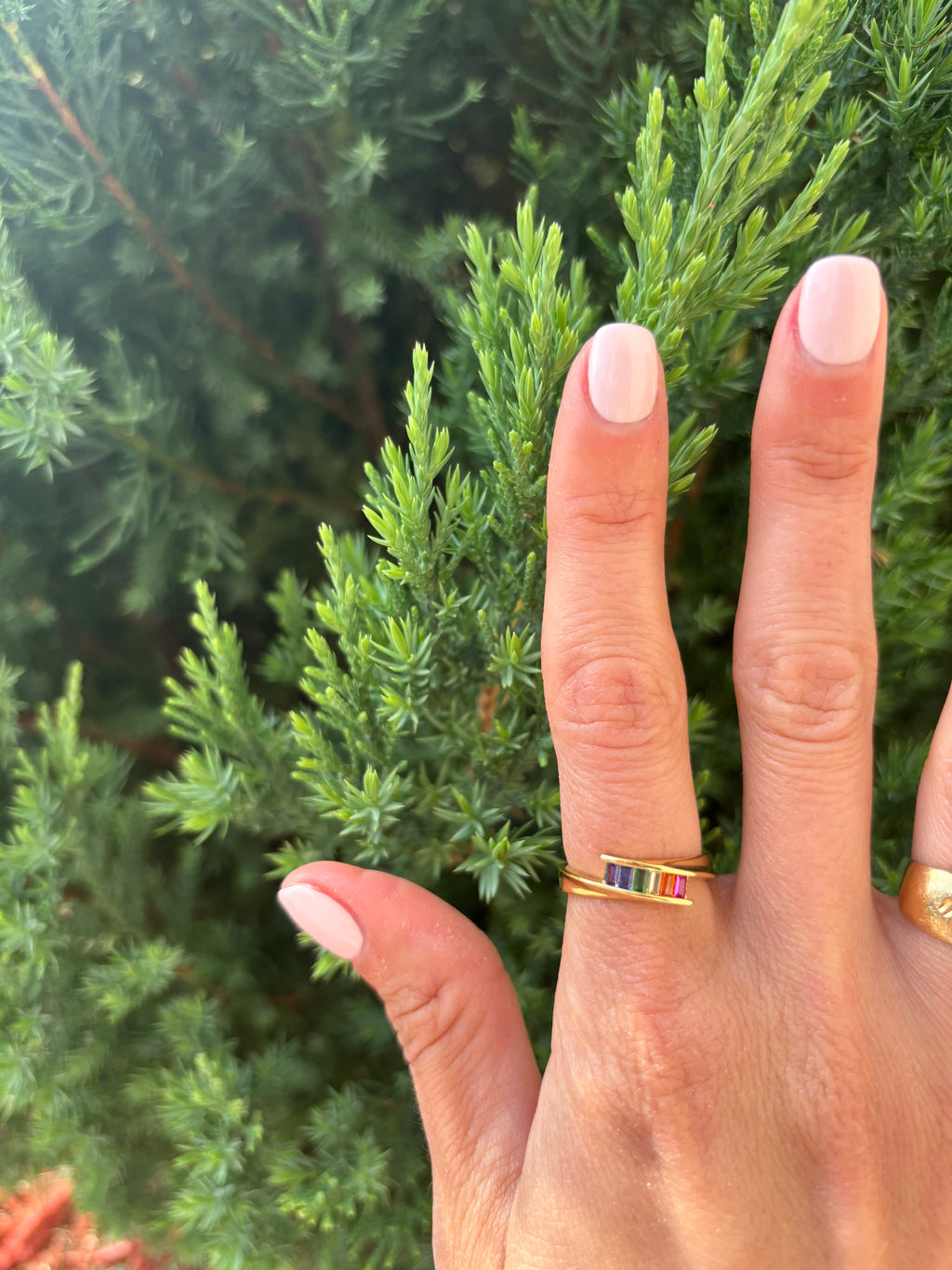 Colorful Baguette Ring