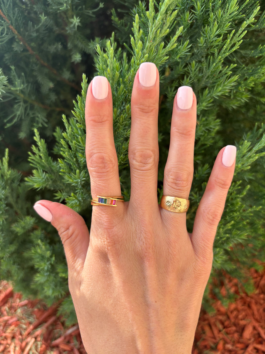 Colorful Baguette Ring