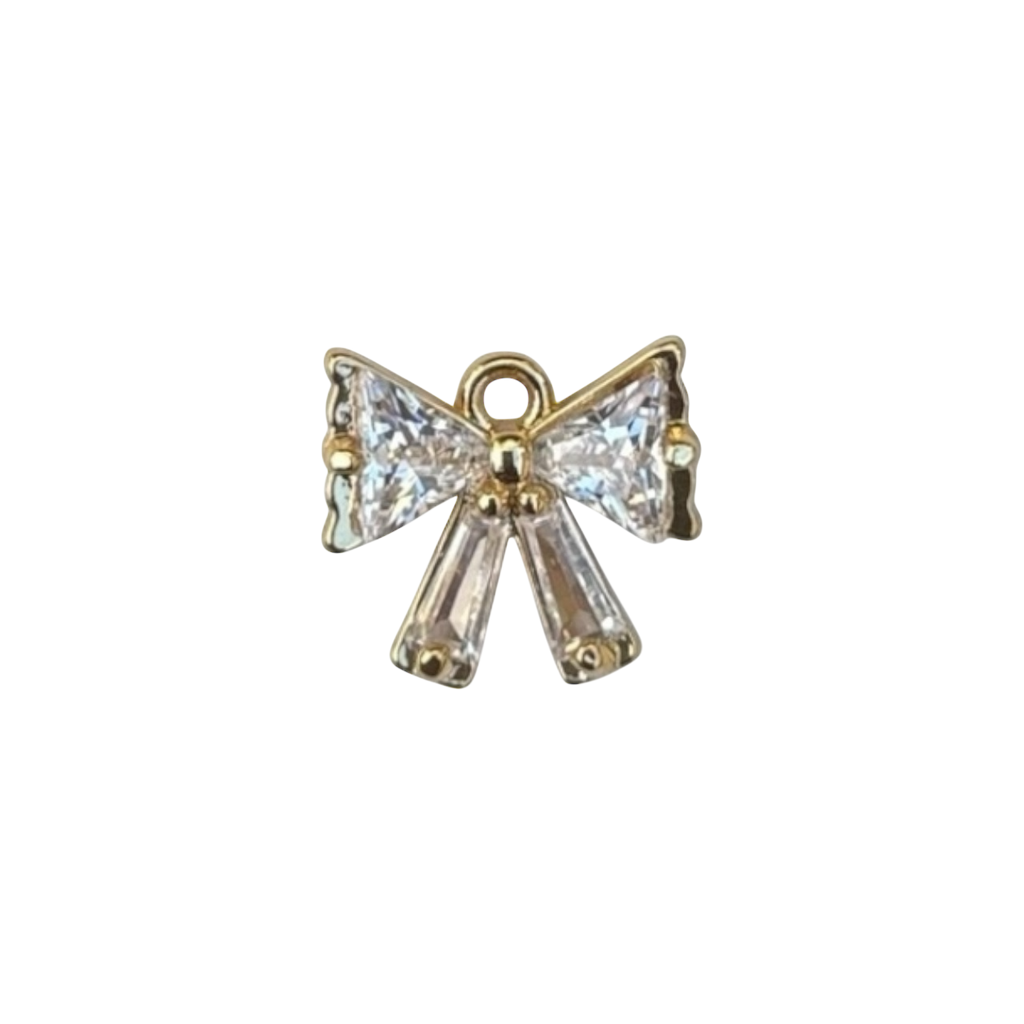 Rhinestone Bow Charm