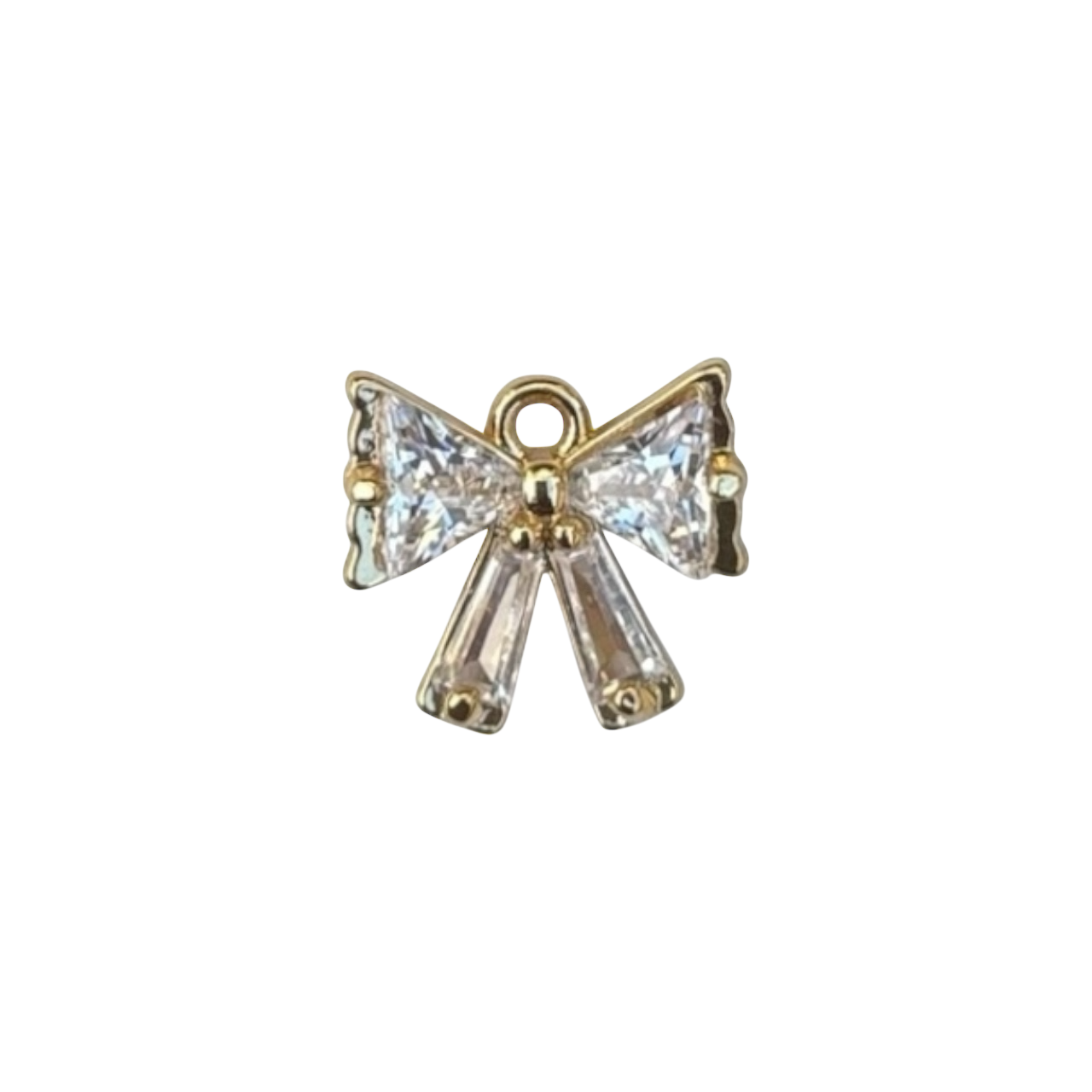 Rhinestone Bow Charm