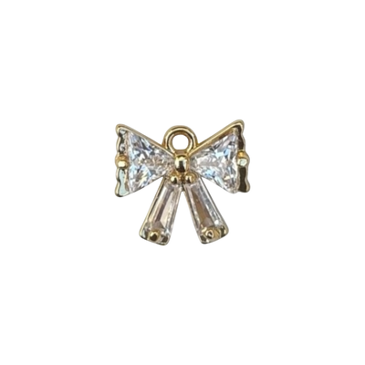 Rhinestone Bow Charm