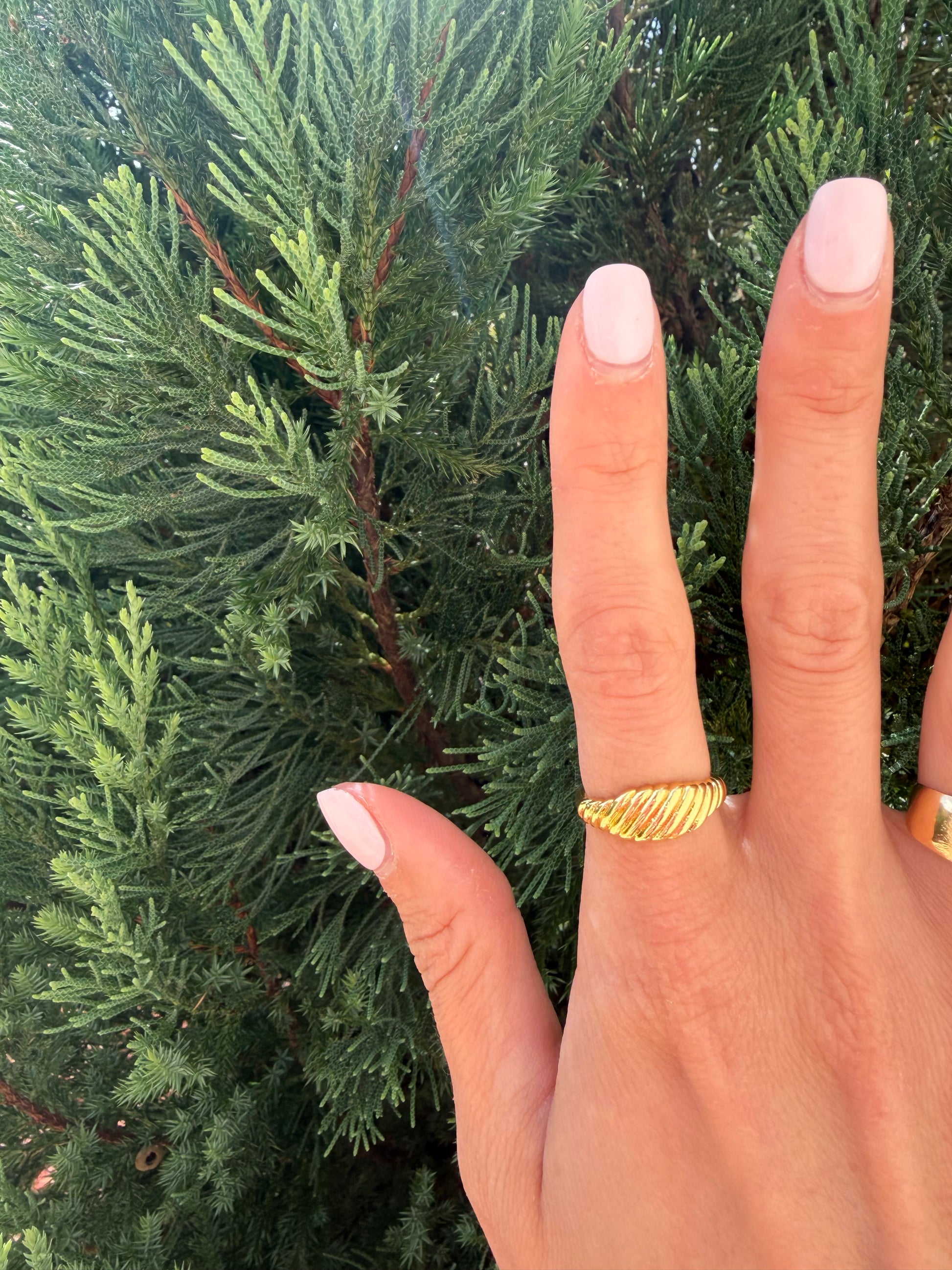 Textured Croissant Ring