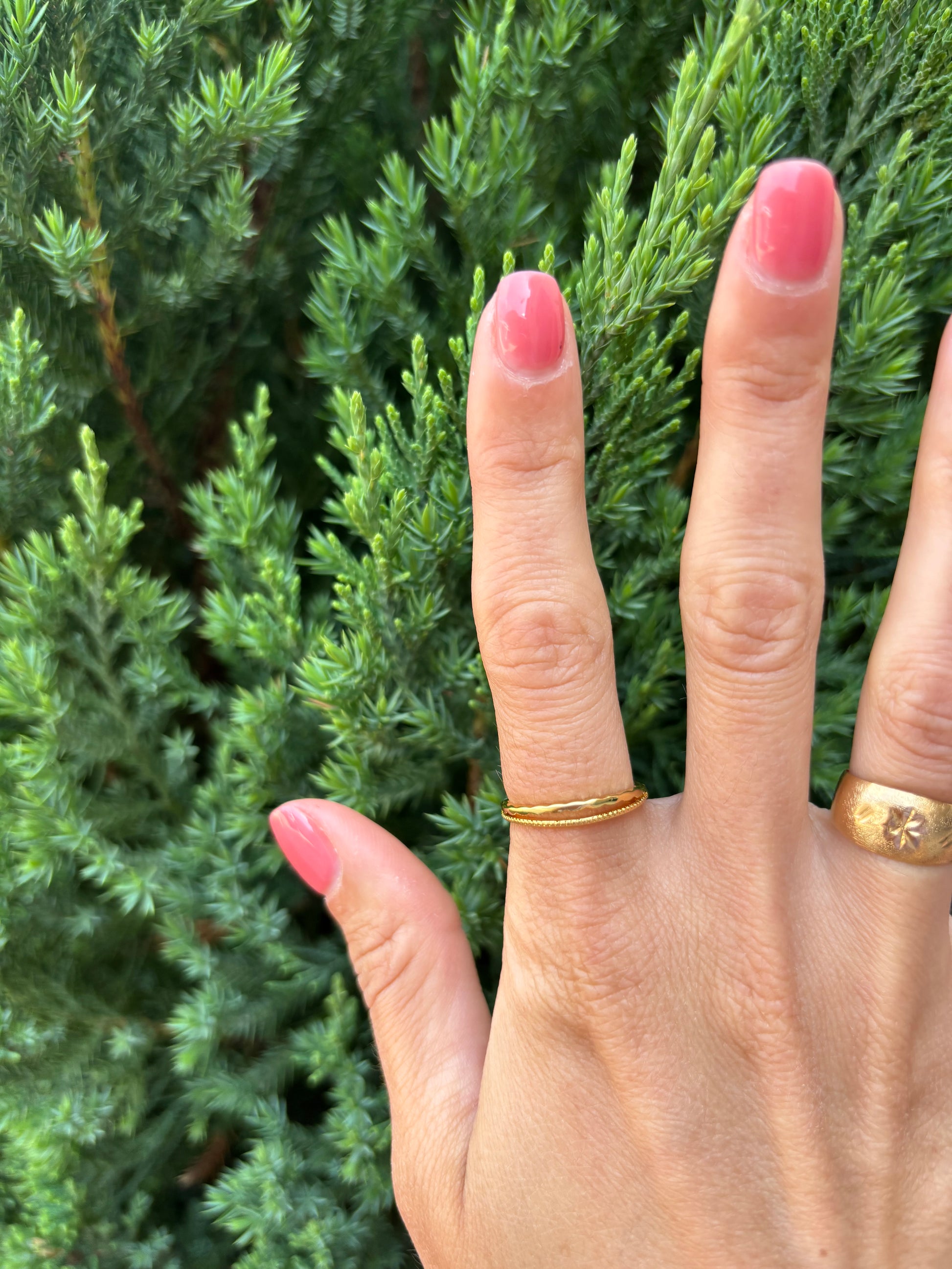 Double Dainty Gold Ring