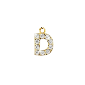 CZ Pave Initial Charm