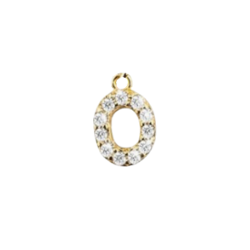 CZ Pave Initial Charm