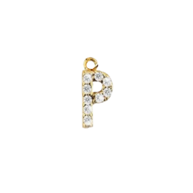 CZ Pave Initial Charm