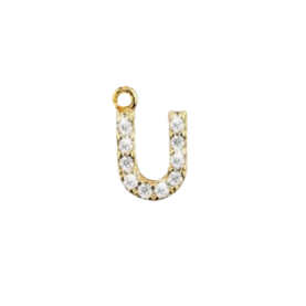 CZ Pave Initial Charm