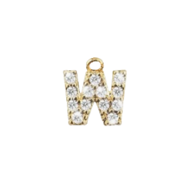 CZ Pave Initial Charm
