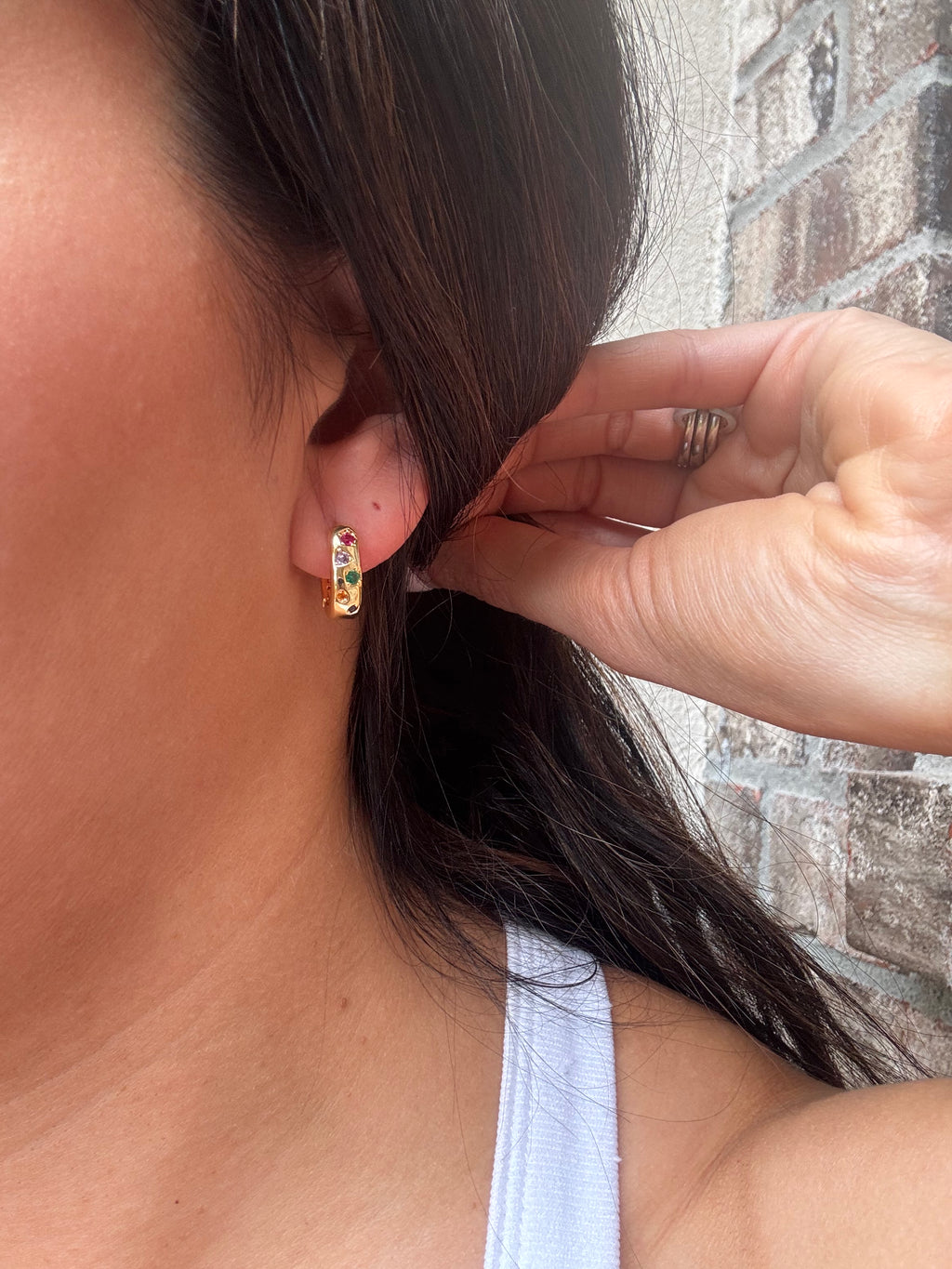 Colorful Thick Huggie Earrings￼