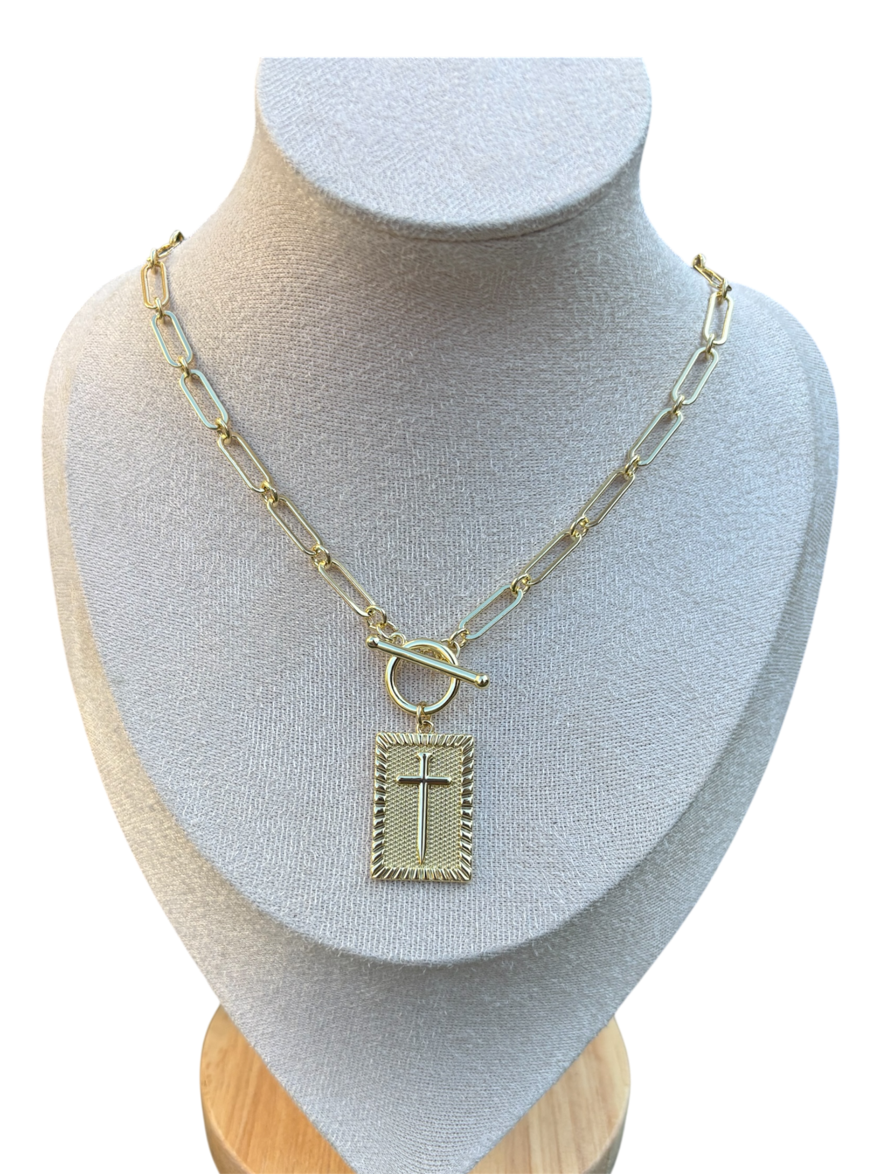 Chucky Square Cross Necklace