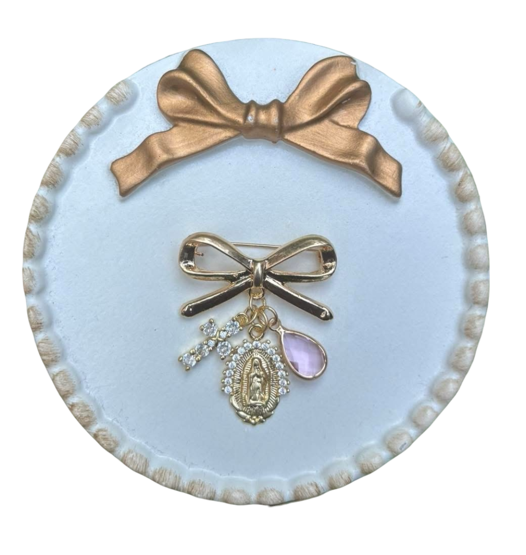 Skinny Bow Religious Pin ￼
