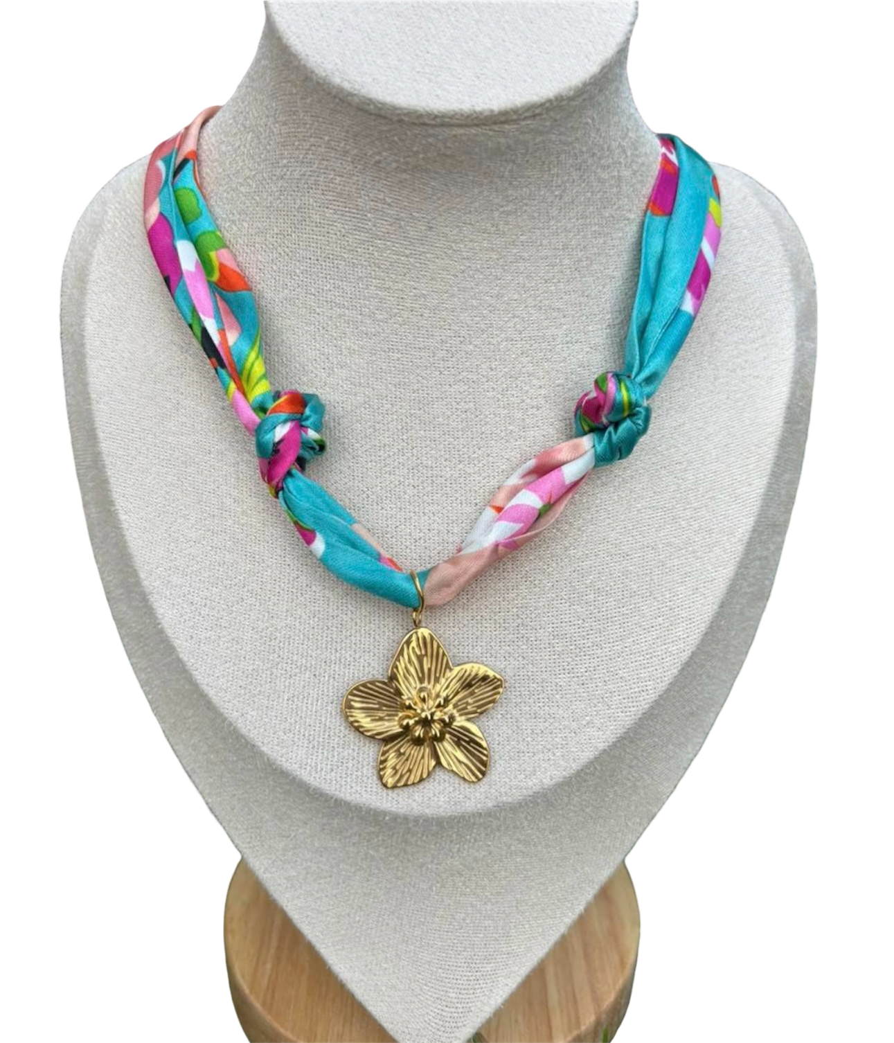 Flower Scarf Necklace