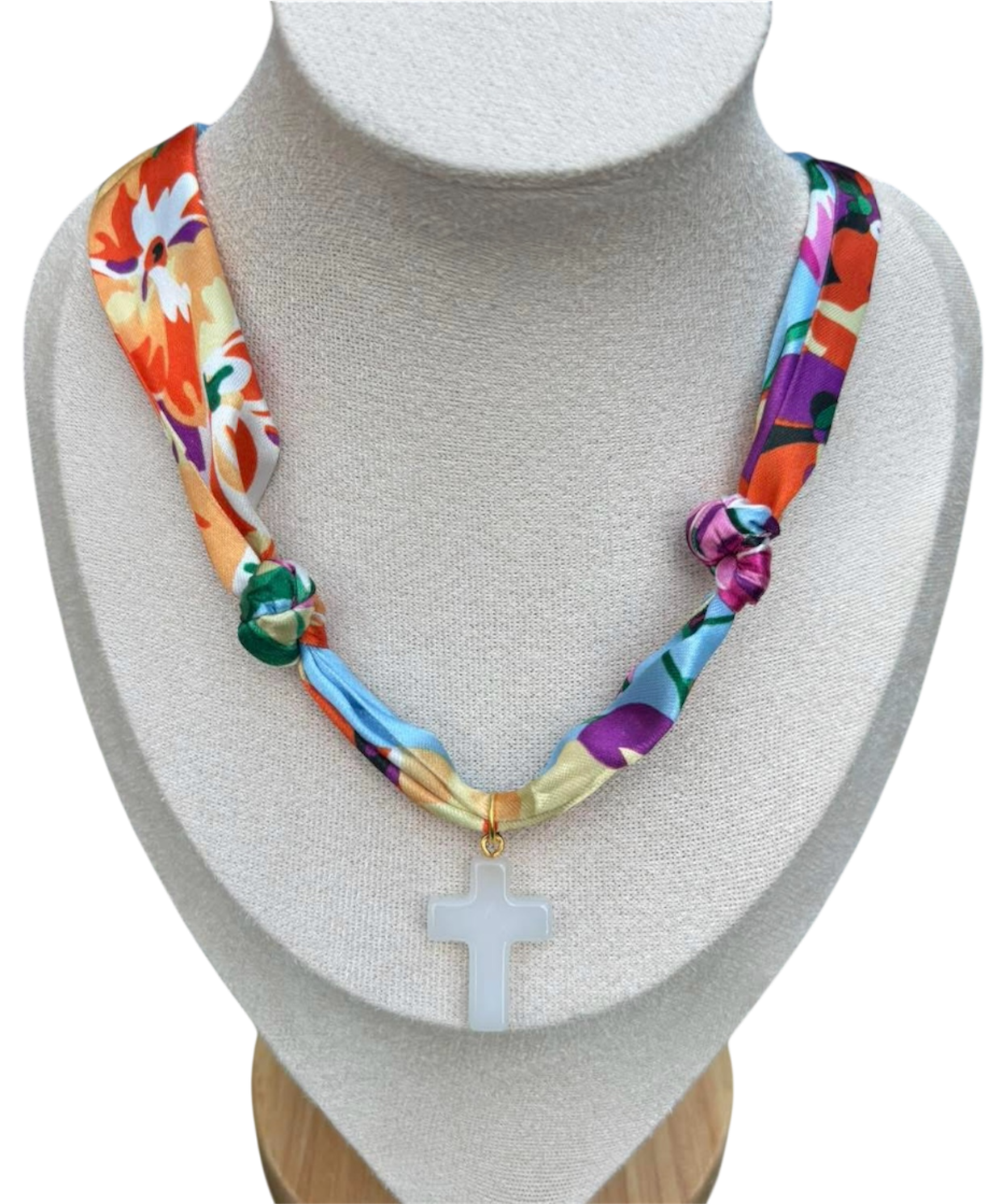 Cross Scarf Necklace