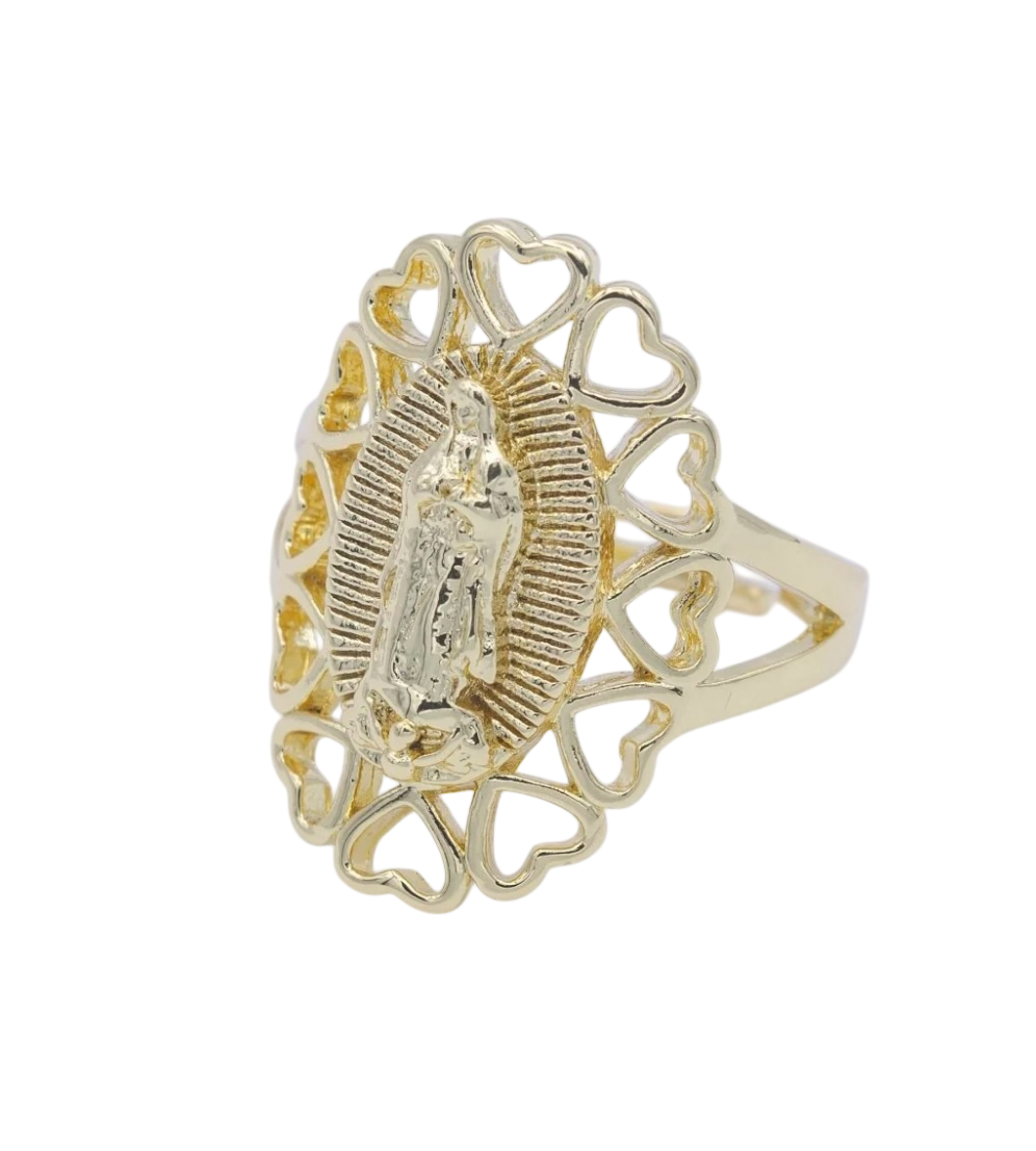 Virgin Mother Mary Heart Ring