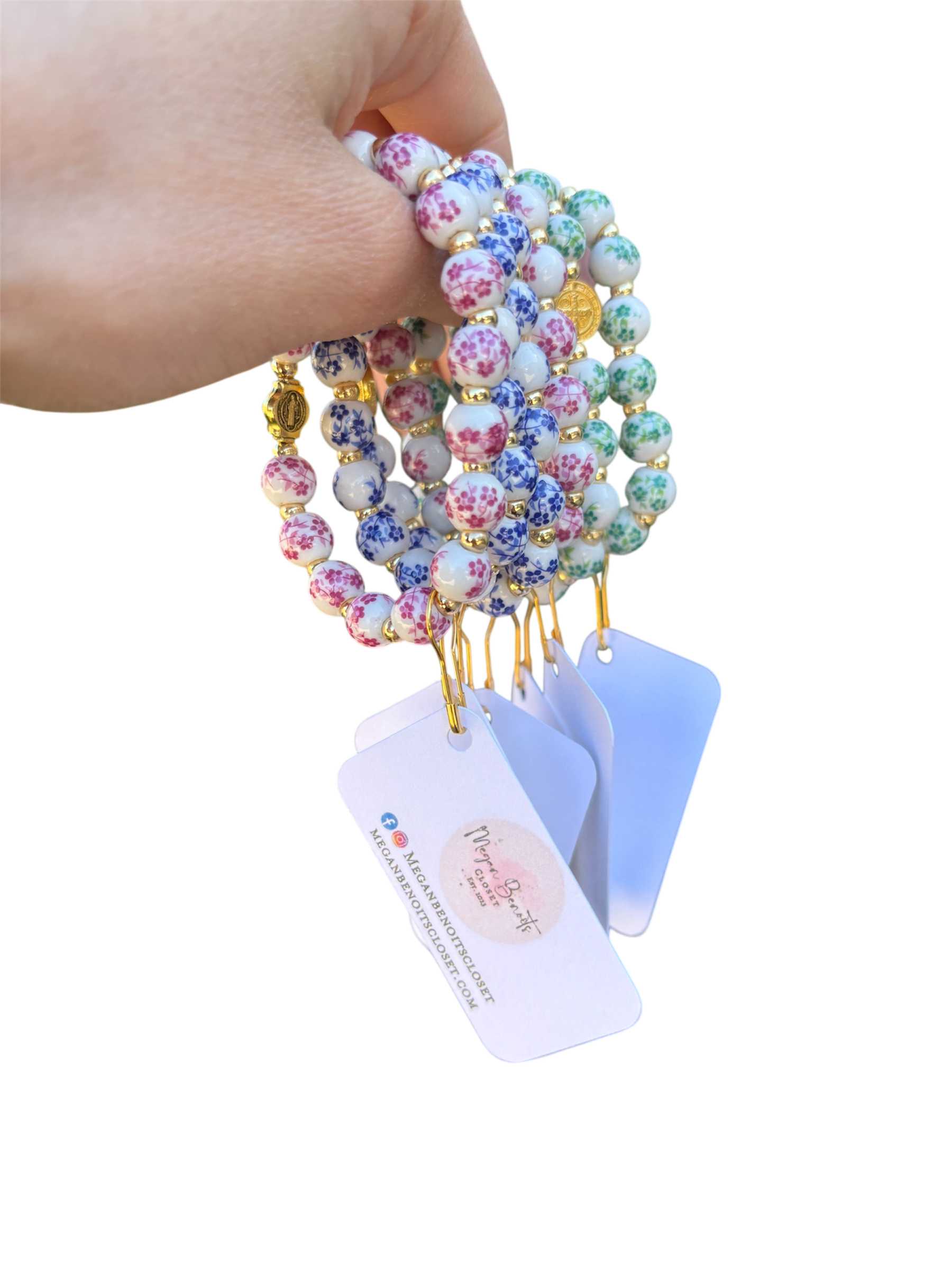 Porcelain Mother Mary bracelet ￼