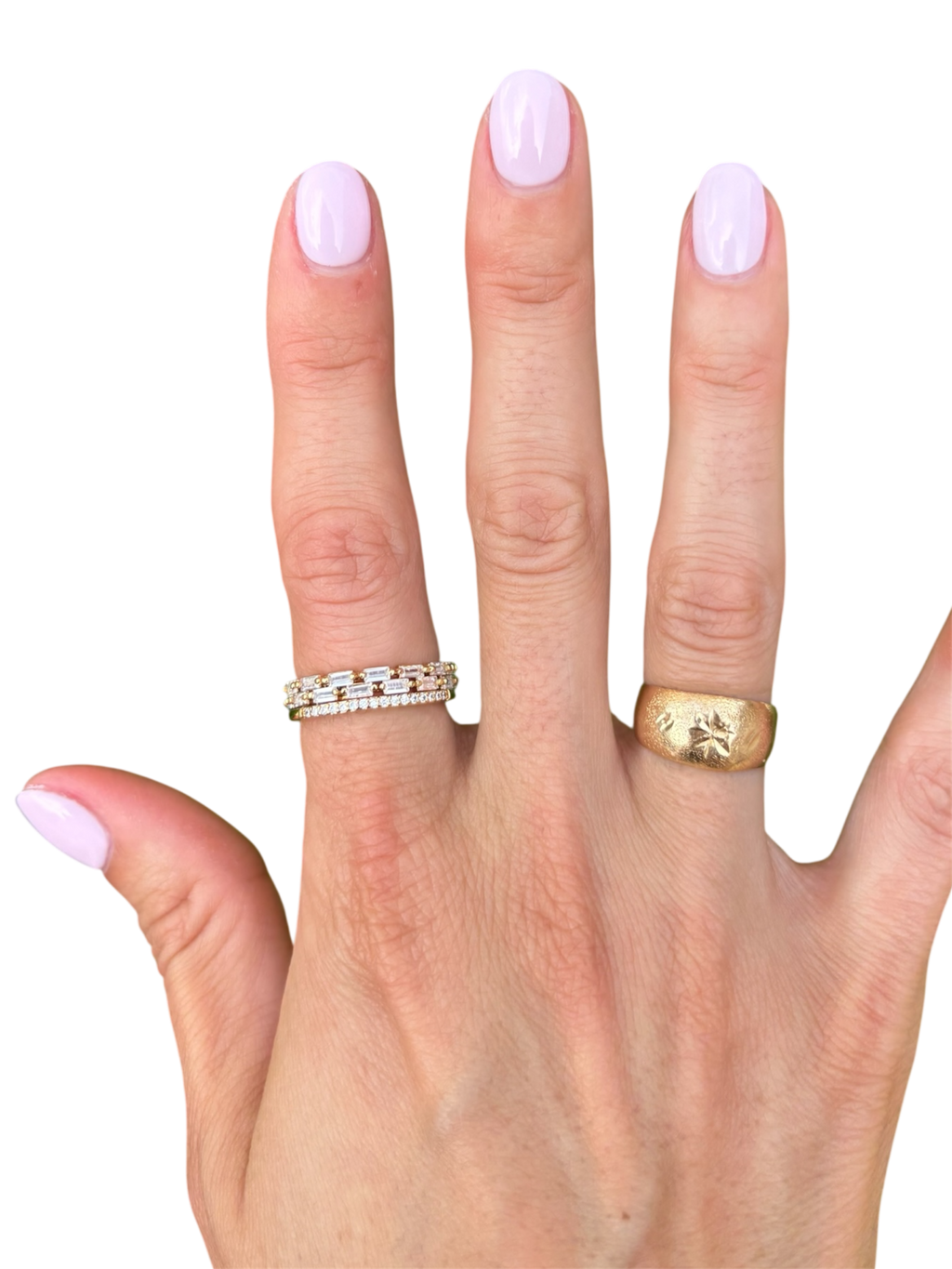 Baguette Micro Paved Ring
