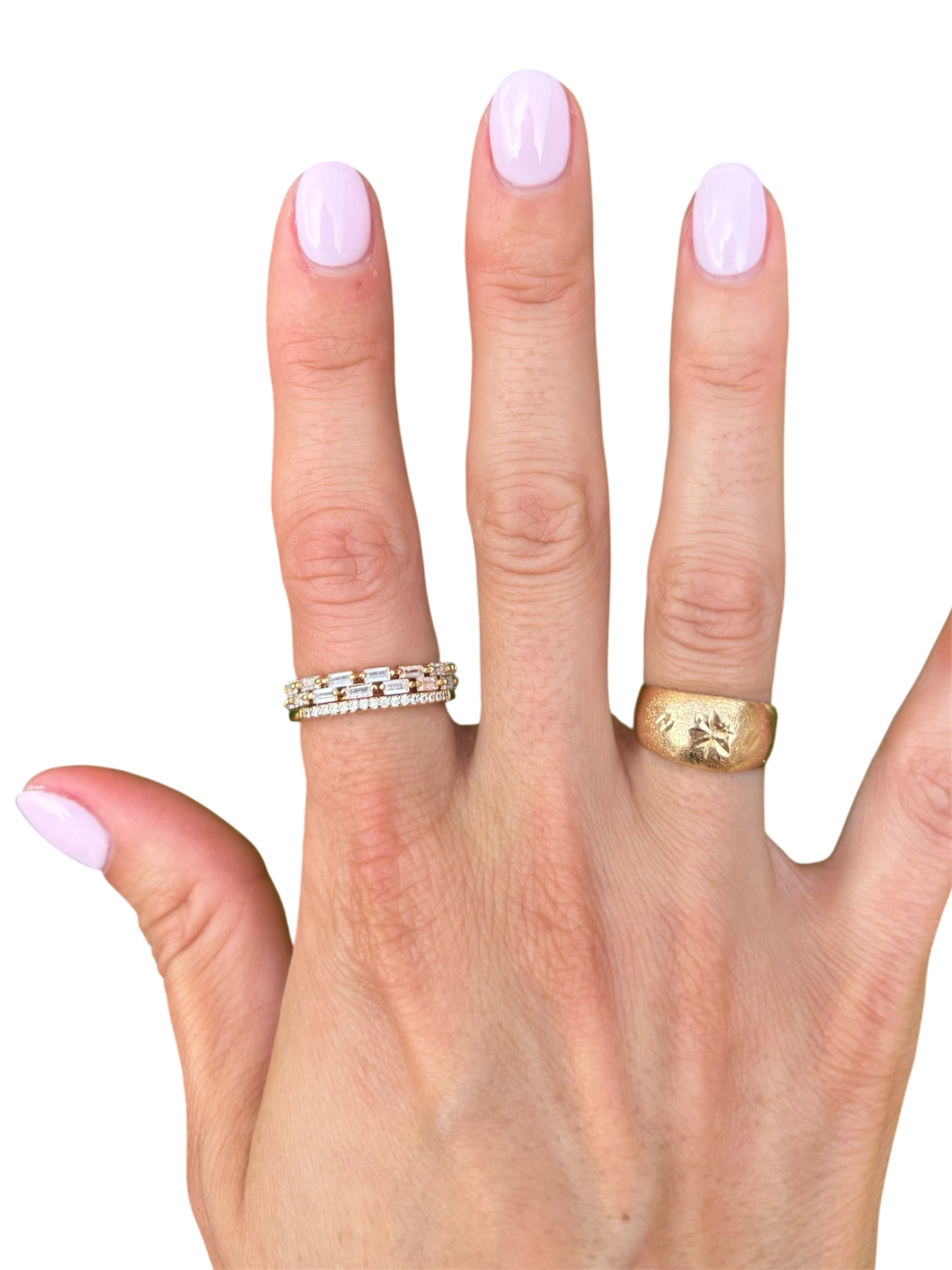 Baguette Micro Paved Ring