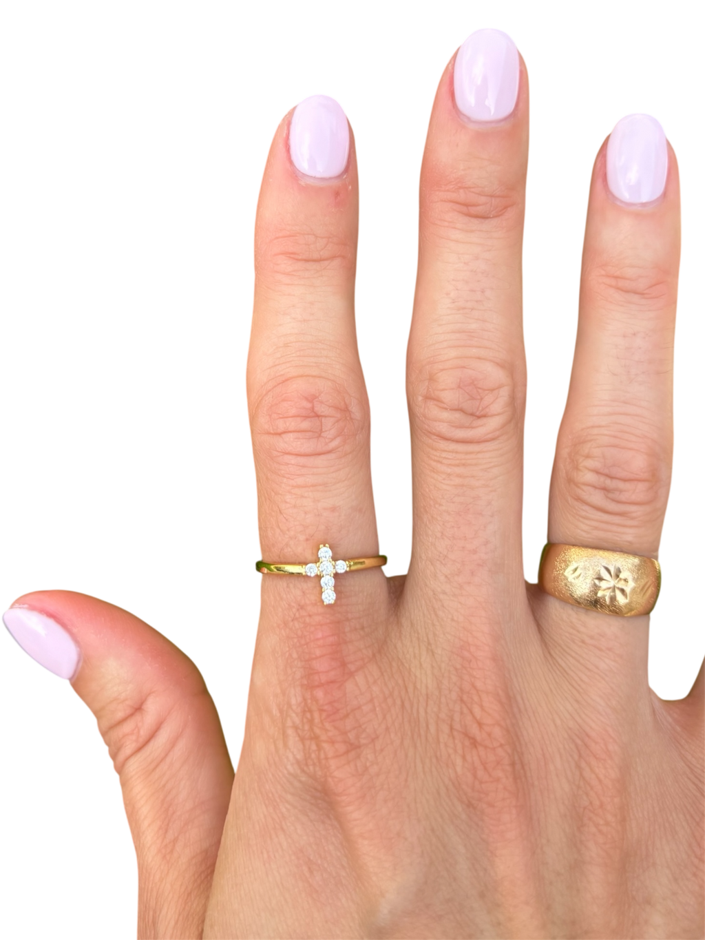 Dainty Cross Ring