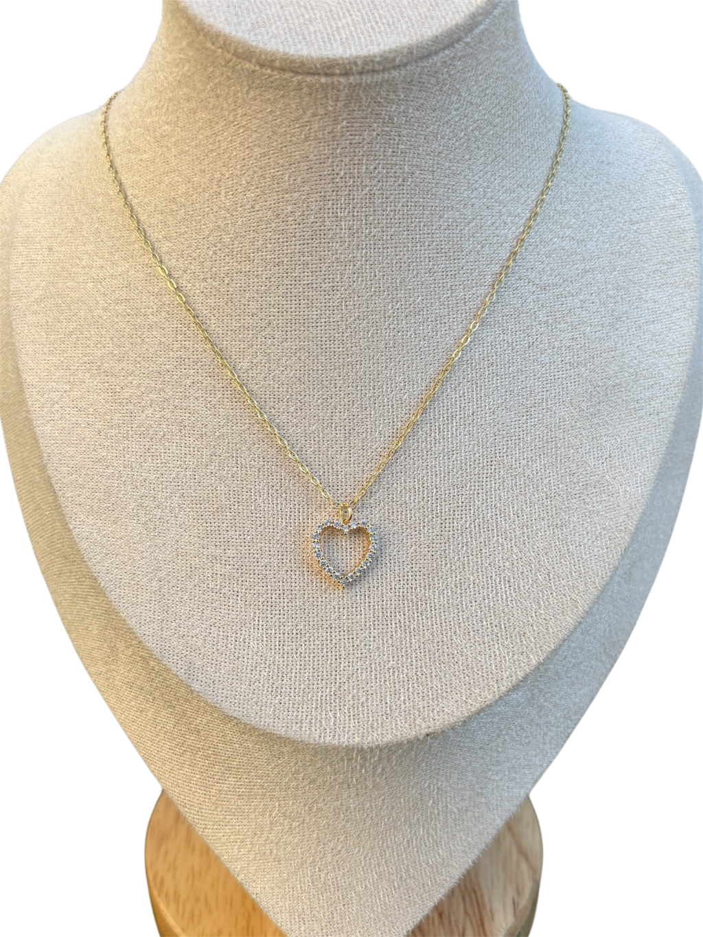 Rhinestone Small Heart Necklace