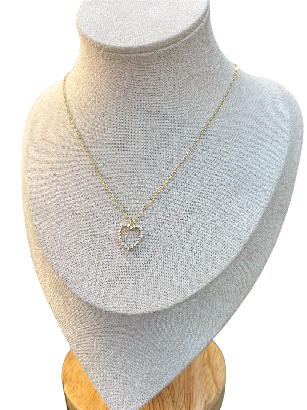 Rhinestone Small Heart Necklace