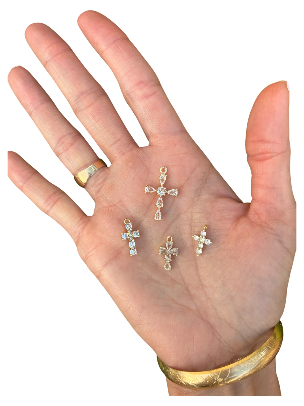 Rhinestone Cross Charm