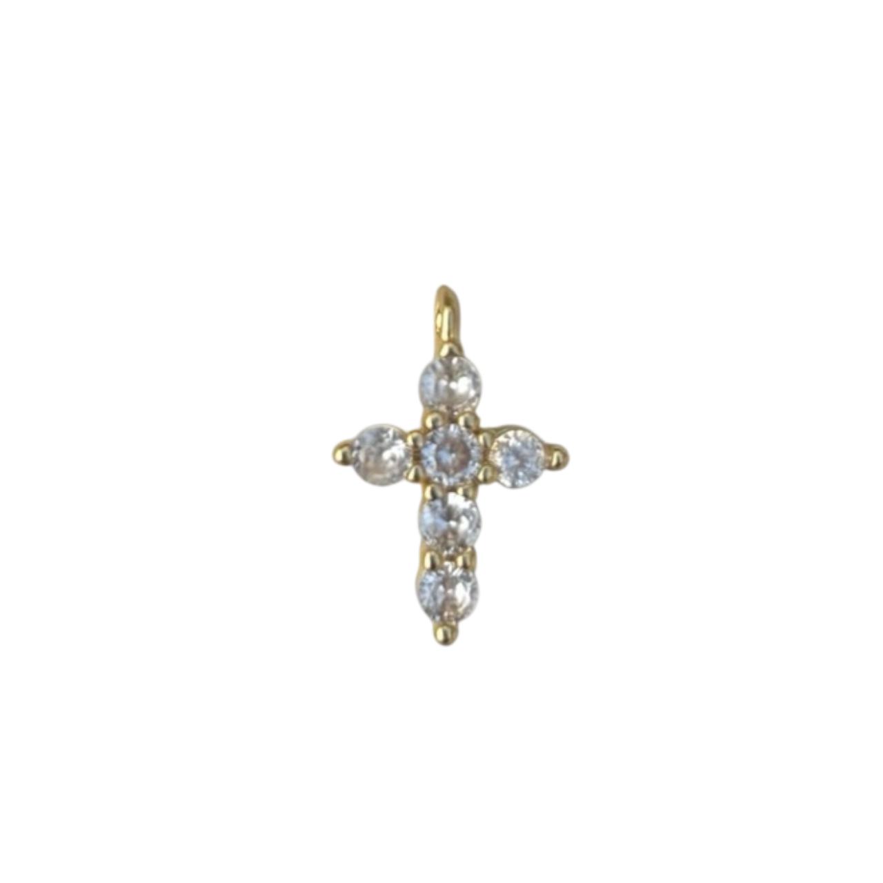 Small Rhinestone Cross Charm