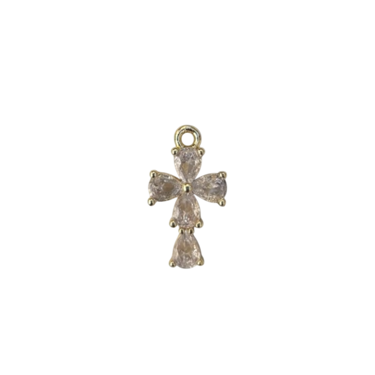 Rhinestone Cross Charm