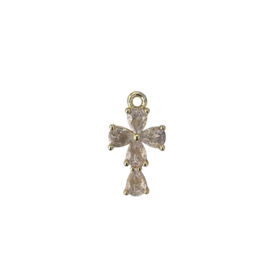 Rhinestone Cross Charm