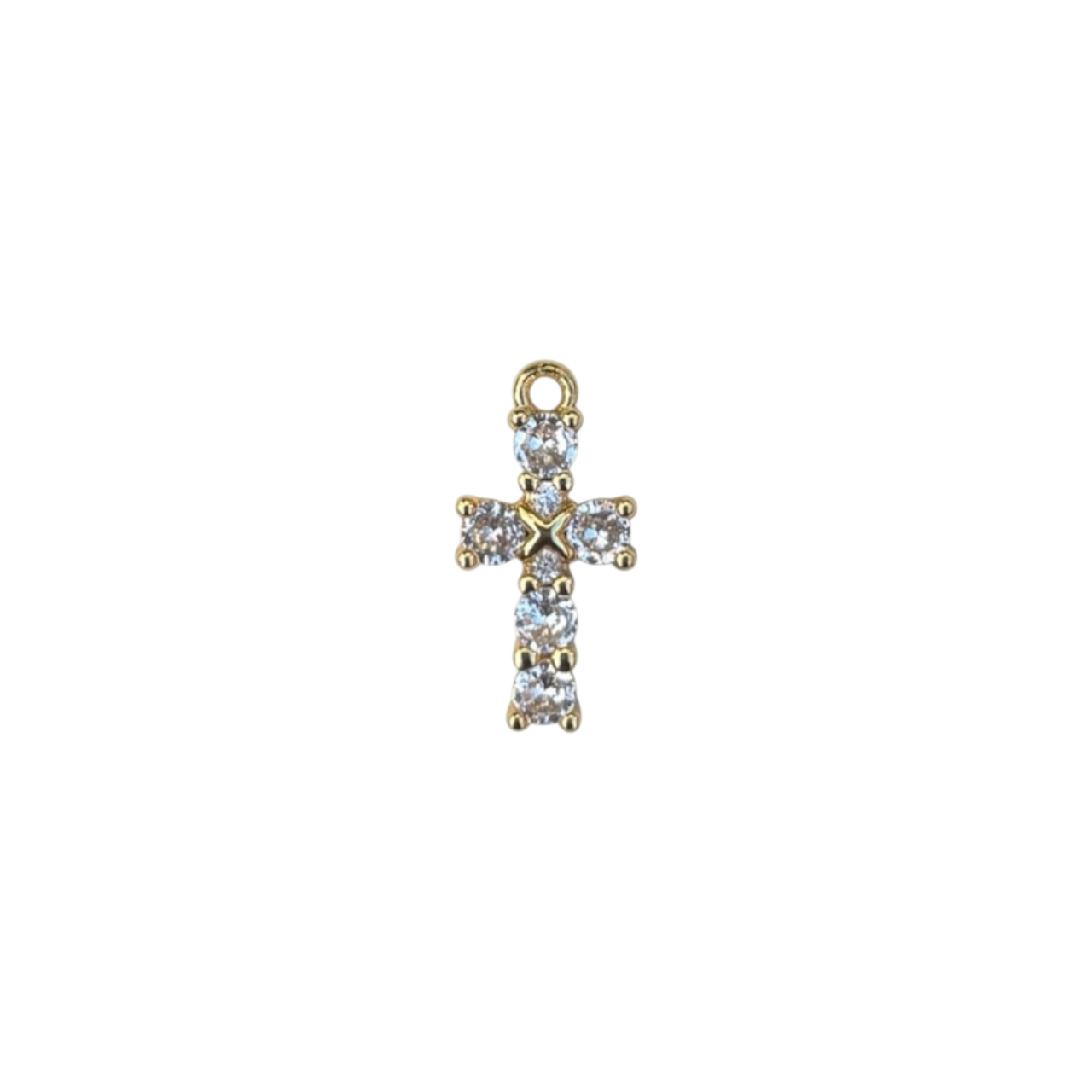 Rhinestone Cross Charm