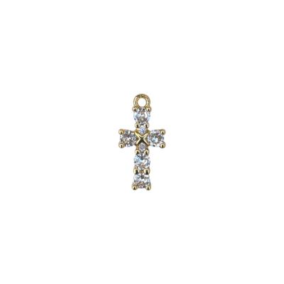 Rhinestone Cross Charm