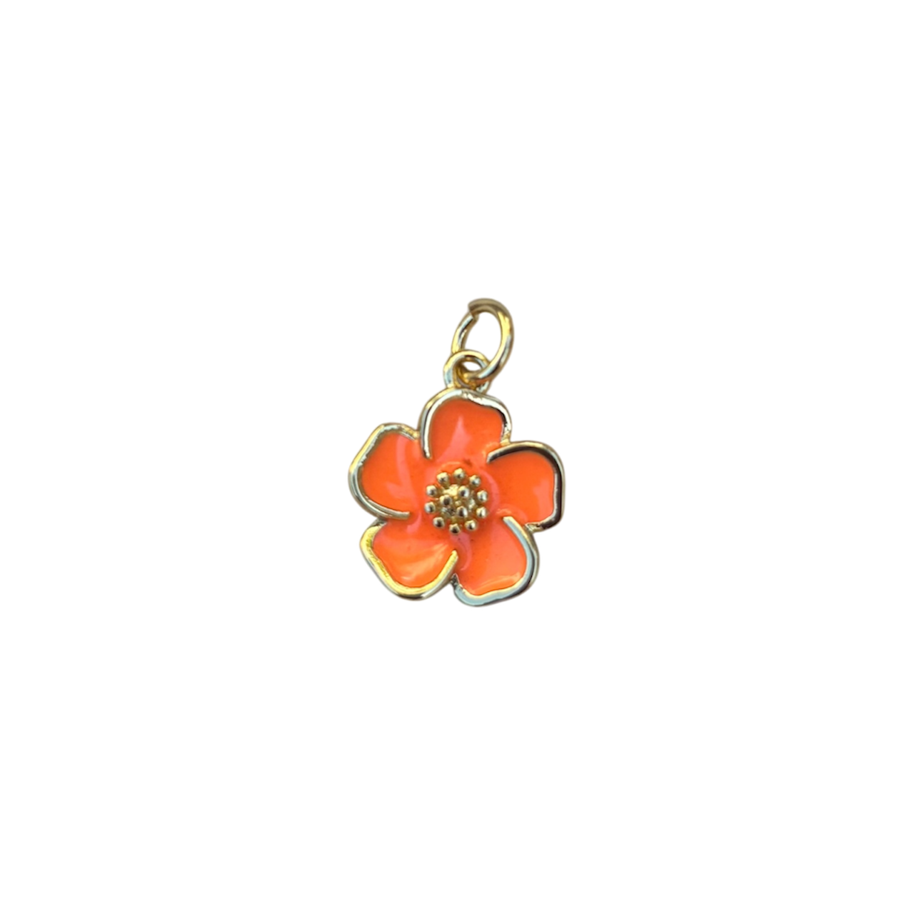 Orange Flower Charm ￼