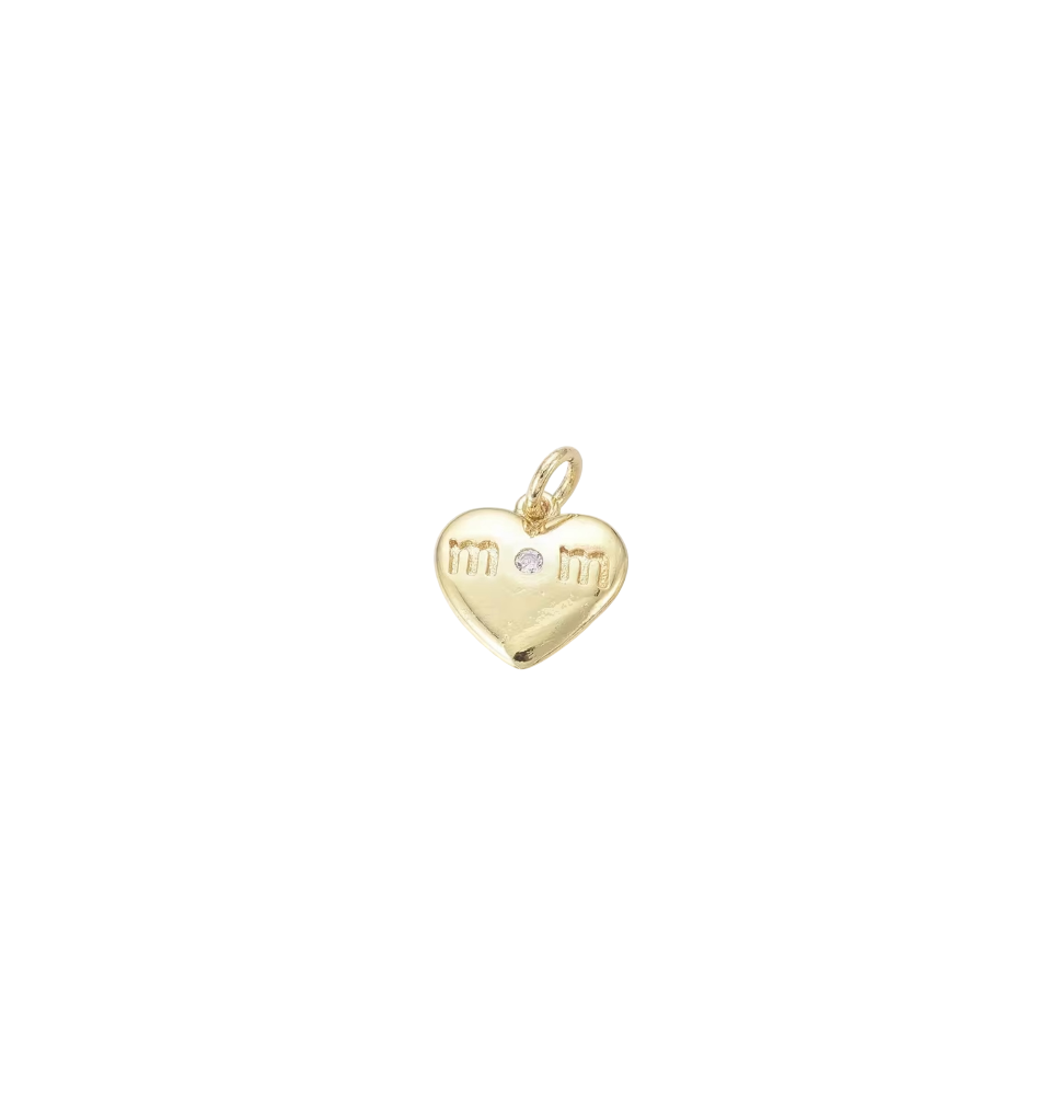 Mom Heart Charm ￼